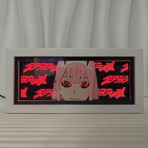 Không Hai 3D Laser Giấy Thủ Công Hình Chữ Nhật Anime Waifu Lightbox Cho Phòng Ngủ Trang Trí Nội Thất Quà Tặng Cho Cô Gái Trung Cảm Hứng Cảm Hứng Yêu Franxx - Product Image 3