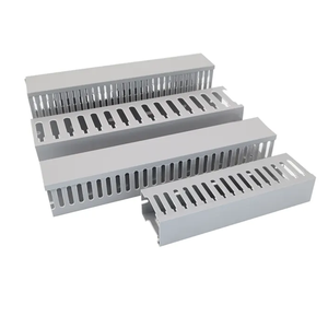 Conducto de cable de ranura abierta de <span class=keywords><strong>PVC</strong></span> resistente al fuego gris de buen aislamiento Conductos de cableado ranurados impermeables para el hogar - Product Image 6