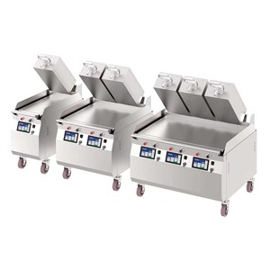 Профессиональный электрический гриль-коктейльница с тремя двусторонними конфорками, программируемый, автоматический, для коммерческих кухонь - Product Image 1