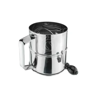 Ngô Bột Lúa Mì Micron Bột Sifter 5 Cup Thép Không Gỉ Quay Tay Crank Nướng Đường Sifter Cho Nhà Bánh Công Cụ