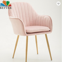 Meilleures chaises modernes de salle à manger d'accent de cuisine de velours de fauteuil de meubles de conception de luxe pour la table à manger