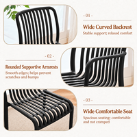 Chaises de restaurant en plastique modernes haut de gamme HONGYAN, durables, imperméables, écologiques, empilables, design commercial