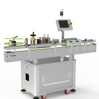 SKILT Electric Auto-Lastic Glass Bottle Labeler Impresora de fecha Adhesivo Core Components-Metal Papel Embalaje de madera