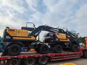 Nouvelle pelle sur pneus HW150 jaune, engin de construction robuste, équipement de terrassement, godet de 0,58 m, moteur puissant de 125 kW - Product Image 4