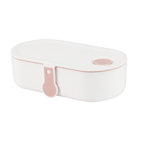 Boîte à bento isotherme sans BPA, grande, mignonne, étanche, avec compartiments, réutilisable, design moderne, 500 ml, récipient alimentaire et couvercle en plastique