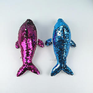 Juguetes de Delfín Brillantes con Lentejuelas de 30 cm para Niños, Regalos al por Mayor, Lindos Peluches de Animales Marinos, Ballena con Lentejuelas Brillantes - Product Image 3