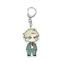 Porte-clés en acrylique transparent en époxy personnalisé, breloques en acrylique imprimées, porte-clés en acrylique de dessin animé d'anime