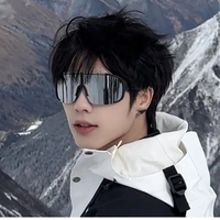 Lunettes de soleil polarisées pour sports de plein air, anti-vent, UV400, grande monture, anti-poussière, pour moto, ski, anti-buée, anti-rayures