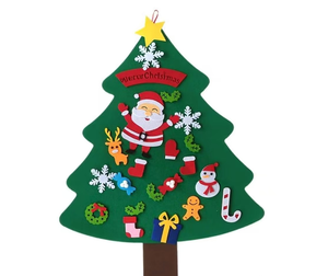 Árbol de Navidad de tela de fieltro DIY, decoración de Navidad de fieltro, árbol de Navidad de fieltro tridimensional - Product Image 1