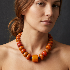 Handmade <b>Resin</b> <b>Craft</b> Beaded Necklace Multicolor Irregular Shape Statement Jewelry Fashion Accessory - Product Image 1