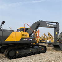 Excavator Volvo EC240 EC240D Bekas, Chassis yang Diperkuat, Track Shoe 600mm untuk Lokasi Konstruksi Tambang