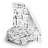 Emballage alimentaire personnalisé avec logo imprimé, résistant à l'huile, pour hamburgers, papier à sandwich biodégradable blanc résistant à la graisse