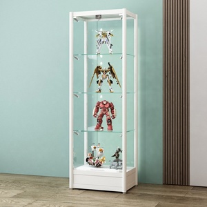 Vitrina Rectangular de Lujo con Iluminación LED, Negra/Transparente, a Prueba de Polvo, para Almacenamiento de Cosméticos, Figuras de Acción y Legos - Product Image 4