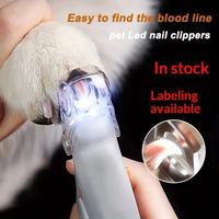 Kit de toilettage pour animaux de compagnie en plastique premium avec éclairage LED professionnel, poignée antidérapante, coupe-ongles pour la coupe des ongles des animaux de compagnie, directement de l'usine