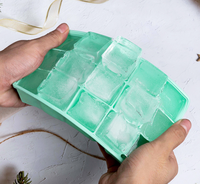 Bac à glaçons en silicone à 15 compartiments avec couvercle, moule à crème glacée carré DIY, accessoires de cuisine et de bar