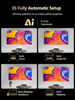 Vidéo Projecteur OEM d'Usine Intelligent Numérique Sans Fil Portable 4K pour Réunion/Entreprise/Éducation/Home Cinéma/Jardin/Club