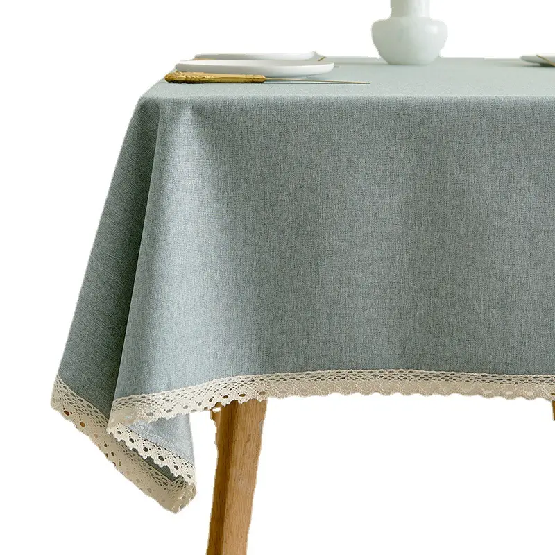 Rectangle Table Cloth Linen Farmhouse Waterproof Anti-Shrink Soft and Wrinkle Resistant Decorative Fabric Table Cover Kitchen