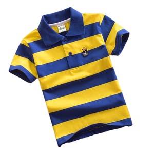 Vente en gros de polos rayés en coton 95% pour garçons, vêtements de boutique pour enfants, tailles 4-14 ans, é<span class=keywords><strong>t</strong></span>é - Product Image 2