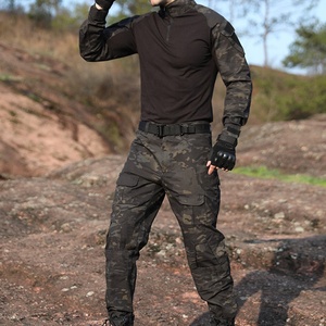 Trajes Tácticos de Camuflaje YAKEDA G3, Camiseta Táctica de <span class=keywords><strong>Manga</strong></span> <span class=keywords><strong>Larga</strong></span> Ripstop y Pantalones, Uniforme de Combate Tipo Frog para Hombre - Product Image 3