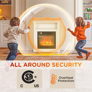 Chimenea Eléctrica con Calefactor de 1500W, Control Remoto, Uso Doméstico Interior, con Efecto de Llama - Product Image 2