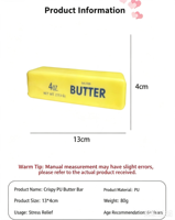 Jouet Squishy Bâton de Beurre Réaliste en Gros, Jouet à Presser Alimentaire à Remontée Lente, Jouet Anti-Stress Fidget, Vente Directe Usine