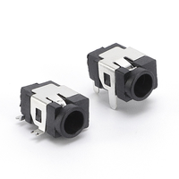 Conector de Alimentación CC de Latón de 3.5x1.35mm 12V JT-DC-031A 0.5A, Montaje Horizontal en PCB, Hembra, para Dispositivos Electrónicos