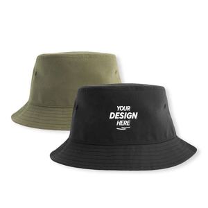 Tela impermeable estilo deporte al aire libre de encargo añadir bordado logotipo cubo sombrero con cuerda cubo sombrero - Product Image 1