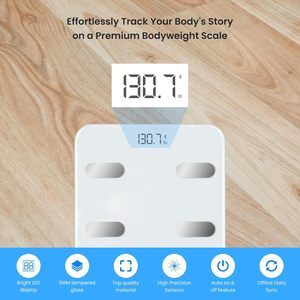 Báscula de Baño LCD Inteligente de 180 kg, Báscula Electrónica Doméstica para Pesar el Cuerpo Humano con Precisión de 0.1 g, Personalizable OEM, Venta al Por Mayor - Product Image 4