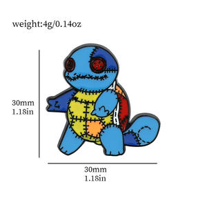 2 Color Poke Monster Lustige Mumie Pikacu Horror Terror Doll Squirtle Metal Badge Pins in loser Schüttung für Rucksack dekoration - Product Image 6