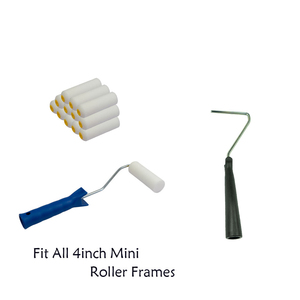 <span class=keywords><strong>Rouleau</strong></span> à <span class=keywords><strong>peinture</strong></span> miniature en <span class=keywords><strong>mousse</strong></span> haute densité de 4 pouces pour <span class=keywords><strong>peinture</strong></span> à l'eau - Product Image 4