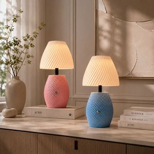 Battery Charging Desk Lamp Small Night <strong>Light</strong> Macaron-Style Nordic Decor Ambient LED Bedside Lamp Touch Control Adjustable - Product Image 3