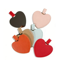 Miroir de poche rotatif en forme de cœur avec logo personnalisé, couverture en cuir PU, miroir miniature en acier inoxydable, étiquette privée
