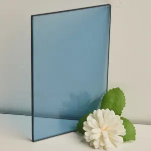 Cina produttore di vetro da costruzione blu scuro Ford Blue colorato vetro Float 3mm-12mm vetro colorato per porte e finestre a parete continua