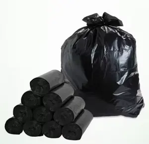 Bolsas de basura negras industriales de 33 42 55 galones, bolsas de basura para contratistas de alta resistencia, revestimiento de cubo de basura para exteriores para césped y hojas
