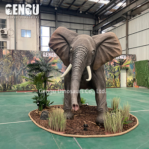 Statue d'éléphant grandeur nature modèle animal de la <span class=keywords><strong>jungle</strong></span> safari pour une utilisation en intérieur centres commerciaux en métal durable parcs d'aventure publics aéroports - Product Image 5