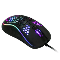 Ratón Gamer con Sensor Óptico de 7200DPI, Ergonómico, RGB, para Computadora y Oficina, Ratón Gamer con Cable, Diseño de Panal de Abeja