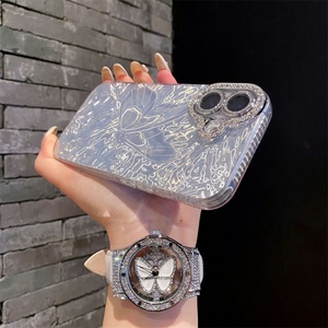 Funda para Teléfono con Diseño de Mariposa y Diamantes Brillantes, Electrochapada, Elegante, para iPhone 16 15 14 13 12 Pro Max - Product Image 6