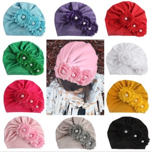 Accesorios <span class=keywords><strong>de</strong></span> Ropa <span class=keywords><strong>para</strong></span> Bebés Unisex con Flores, Gorros <span class=keywords><strong>de</strong></span> <span class=keywords><strong>Turbante</strong></span> <span class=keywords><strong>para</strong></span> Niños Pequeños, Gorro con Lazo Anudado, 19-24 <span class=keywords><strong>Meses</strong></span>, Poliéster, Primavera Otoño - Product Image 1