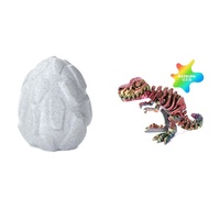 Figuras de Dinosaurios Articulados Impresas en 3D con Huevo - Colores Surtidos, Juguetes de T-Rex, Estegosaurio, Triceratops, Modelos Articulados