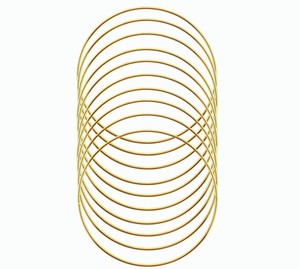 Anelli <span class=keywords><strong>Acchiappasogni</strong></span> Cerchi in Metallo Dorato per Artigianato e Creazioni Macramè - Product Image 1