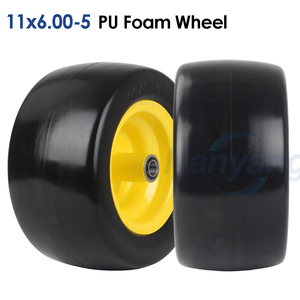 Pneu et roue anti-crevaison pour tondeuse autoportée 11x6.00-5, pneu de pelouse 11x6-5 avec roulement de 3/4 po - Product Image 1