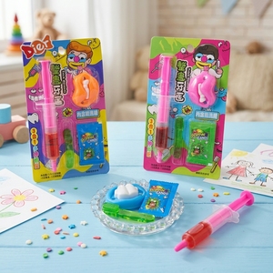 Bonbons en gros, étiquette privée personnalisée, ensemble de bonbons en forme de dentiste colorés avec jouet seringue, bonbons gélifiés en forme de <span class=keywords><strong>dent</strong></span> et bonbons pétillants - Product Image 1