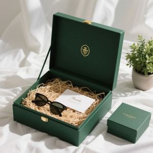 Boîte cadeau magnétique pliante de luxe personnalisée en papier laminé avec fermeture magnétique, insert en mousse EVA et ruban - Product Image 2