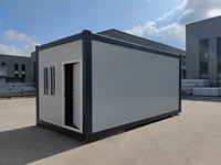 Maison en conteneur pliable préfabriquée modulaire de haute qualité de 20 pieds, conception élargie de bureaux ou de salles d'école facilement installable de Chine