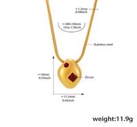 Collier tendance résistant au ternissement, bijou élégant et unique en acier inoxydable avec pendentif géométrique en zircon, collier chic en gros