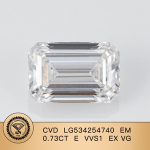Diamant de laboratoire cultivé CVD de qualité supérieure certifié IGI, taille émeraude, clarté VVS1, 0,73 ct - Product Image 2
