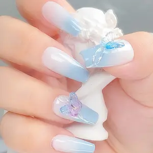 TSZS Venda Inteira Aurora Manicure Shimmer Borboleta Nail Art Decoração Colorido Tamanho Misto Resina Borboleta Nail Art Decorações