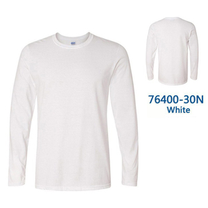 MNO Men's Long Sleeve T-Shirt 100% Cotton 180gsm O-Neck Regular Fit Solid <b>White</b> Blank Design Formal Wear - Product Image 3