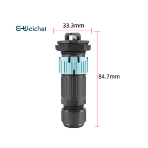 Conector de enchufe Led macho hembra conector de enchufe de CC hembra <span class=keywords><strong>IP</strong></span> 68 conector de montaje en Panel impermeable de 3 pines - Product Image 2