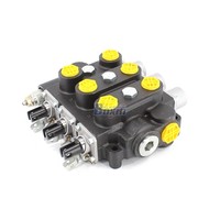 Vanne de commande hydraulique industrielle RD5300NPT-3OT à 3 bobines, 3/4 NPT, 100 L/min, fournie par le fabricant